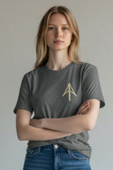 #Deep Heather Teal - Front of Shirt