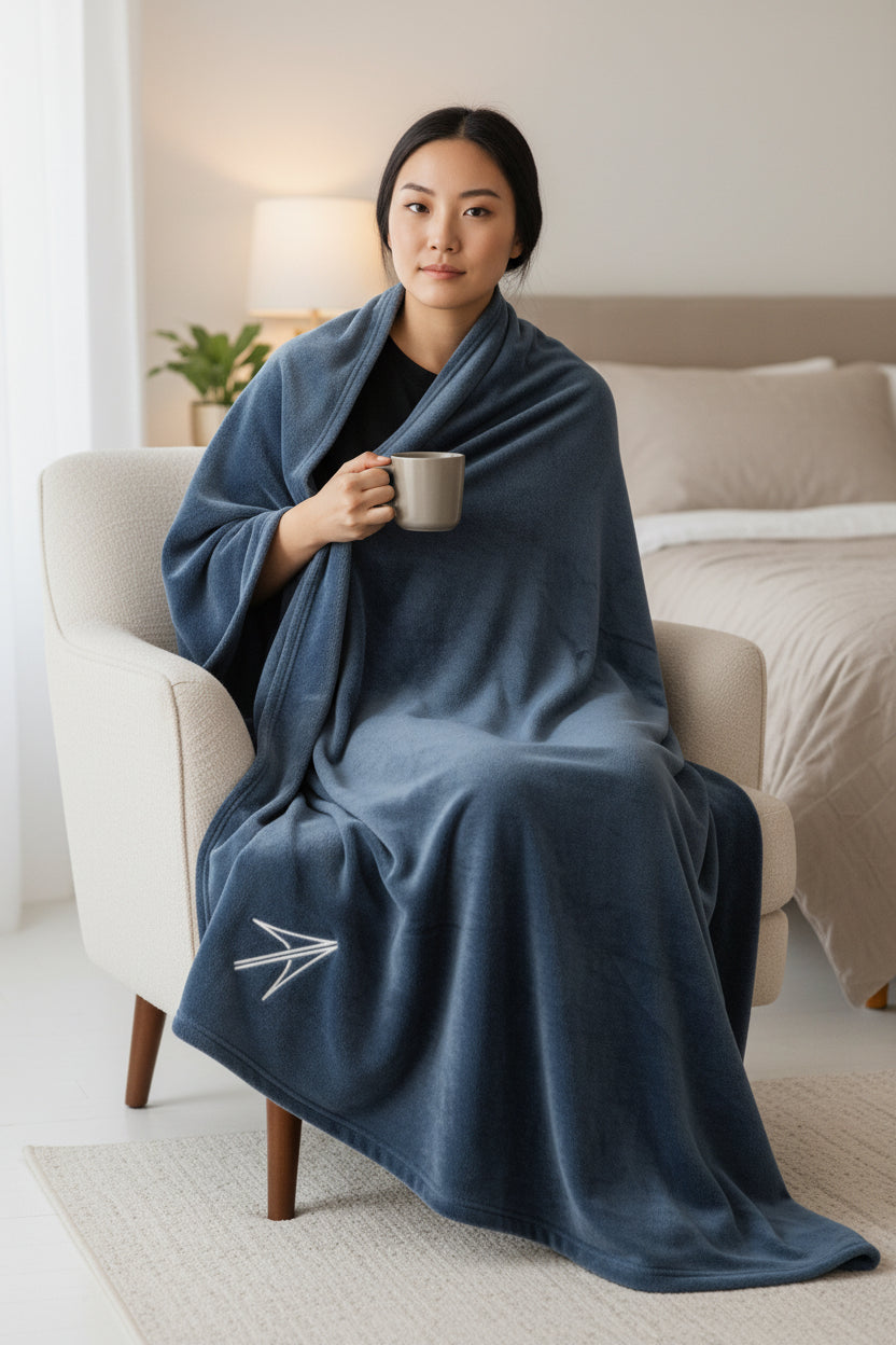 Oversized Fleece Arrow Blanket