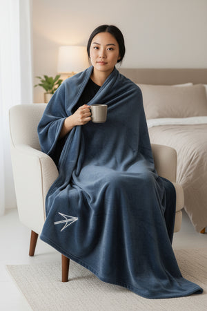 Oversized Fleece Arrow Blanket